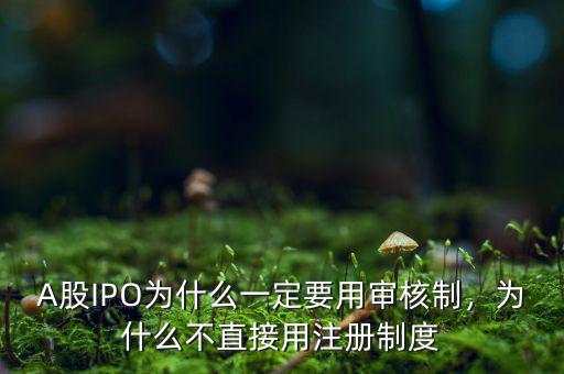 A股IPO為什么一定要用審核制，為什么不直接用注冊制度