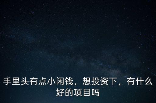 手里頭有點(diǎn)小閑錢，想投資下，有什么好的項(xiàng)目嗎