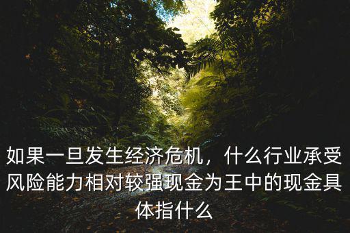 如果一旦發(fā)生經(jīng)濟危機，什么行業(yè)承受風(fēng)險能力相對較強現(xiàn)金為王中的現(xiàn)金具體指什么