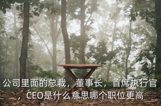 職位總裁是什么意思,CEO是什么意思