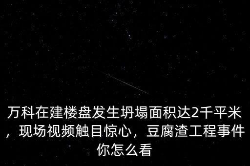 萬科事件是怎么回事,豆腐渣工程事件你怎么看