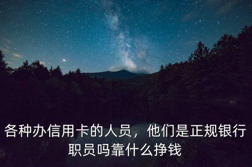 正規(guī)信用卡代辦公司是怎么賺錢的,各種辦信用卡的人員