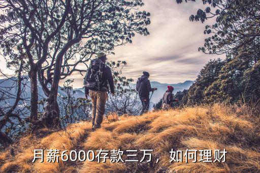 月薪6000存款三萬，如何理財