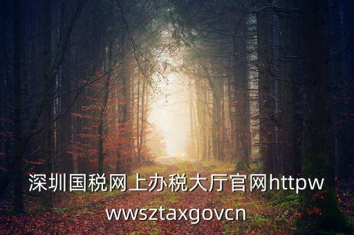 深圳國稅網(wǎng)上辦稅大廳官網(wǎng)httpwwwsztaxgovcn