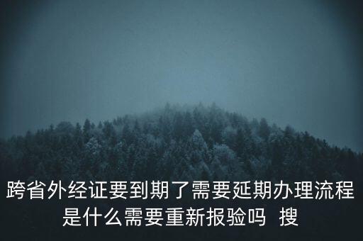 跨省外經(jīng)證要到期了需要延期辦理流程是什么需要重新報驗嗎  搜