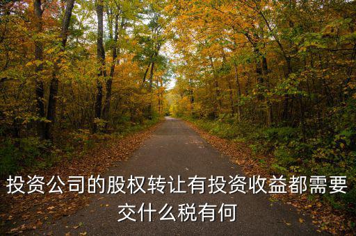 投資公司要交什么稅，投資集團公司如何繳稅