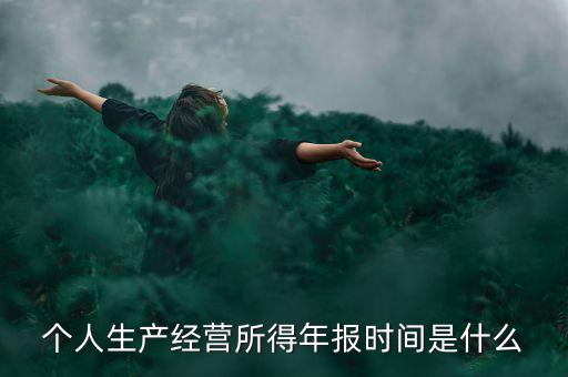 個人經(jīng)營所得是什么時候申報，個人所得稅什么時候申報