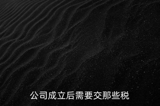 辦一個企業(yè)都需要交什么稅，公司成立后需要交那些稅