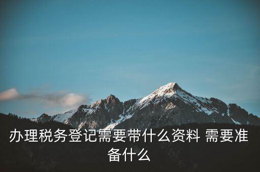 稅務(wù)局登記需要什么資料，稅務(wù)登記 代辦需要什么手續(xù)