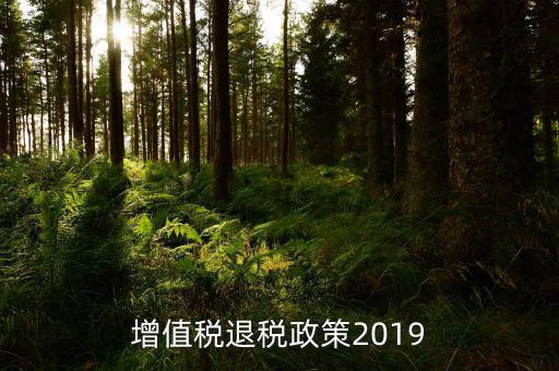 增值稅退稅政策2019