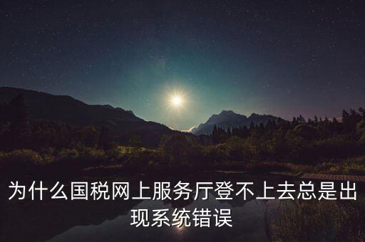 為什么國稅網(wǎng)上服務廳登不上去總是出現(xiàn)系統(tǒng)錯誤