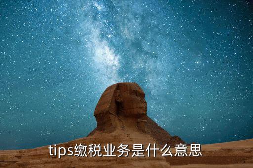 地稅tips繳款是什么意思，tips扣稅是什么意思