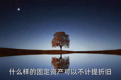 什么樣的固定資產(chǎn)可以不計提折舊