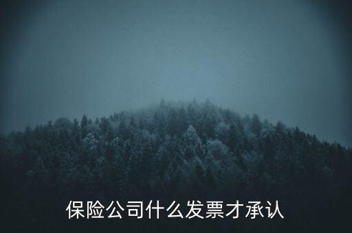 保險公司要什么發(fā)票，保險公司什么發(fā)票才承認