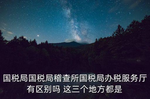 國稅局國稅局稽查所國稅局辦稅服務(wù)廳有區(qū)別嗎 這三個地方都是