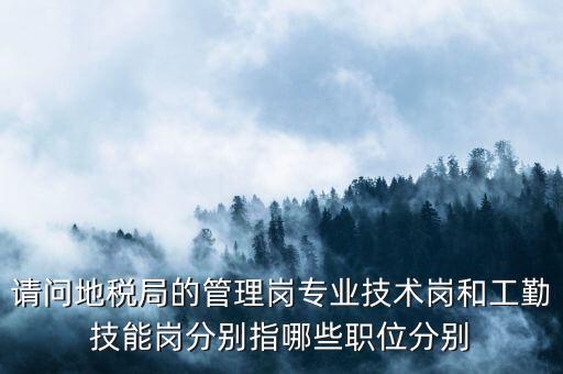 請(qǐng)問地稅局的管理崗專業(yè)技術(shù)崗和工勤技能崗分別指哪些職位分別