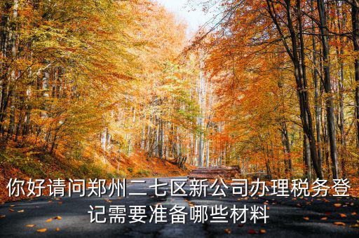 你好請(qǐng)問鄭州二七區(qū)新公司辦理稅務(wù)登記需要準(zhǔn)備哪些材料