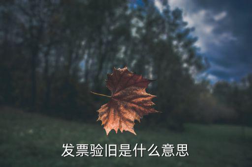 發(fā)票交舊什么意思，發(fā)票驗舊是什么意思