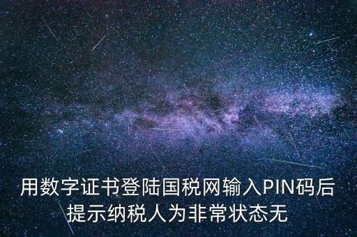 國稅pin碼是什么，機(jī)構(gòu)代碼的ca證書的PIN碼是什么我用CA證書登陸國稅時(shí)提示詳細(xì)