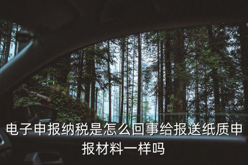 電子申報納稅是怎么回事給報送紙質(zhì)申報材料一樣嗎