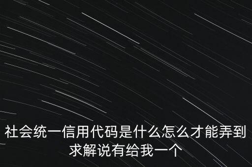 統(tǒng)一社會(huì)信用代碼指什么意思，深圳碼統(tǒng)一社會(huì)信用代碼是什么