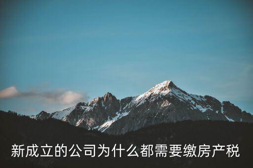 房產(chǎn)稅為什么要企業(yè)交，房地產(chǎn)開發(fā)項(xiàng)目時(shí)為什么要繳納企業(yè)所得稅