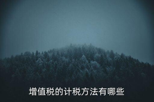 什么是計稅方式，增值稅的計稅方法有哪些