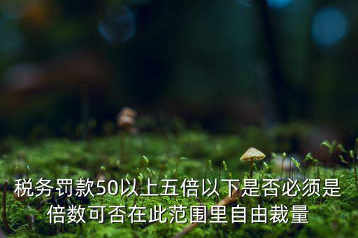 稅務(wù)罰款50以上五倍以下是否必須是倍數(shù)可否在此范圍里自由裁量