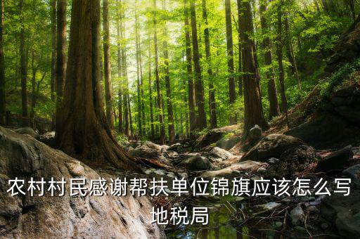 農(nóng)村村民感謝幫扶單位錦旗應(yīng)該怎么寫地稅局