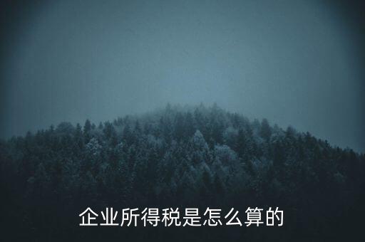 公司所得稅如何計(jì)算，企業(yè)所得稅該怎么計(jì)算