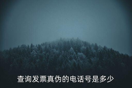 電話如何查詢發(fā)票真?zhèn)尾樵儯樵儼l(fā)票真?zhèn)蔚碾娫捥?hào)是多少