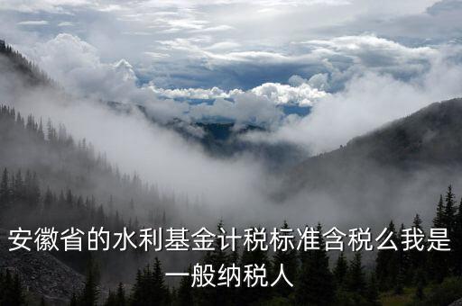 安徽省的水利基金如何報(bào)稅，安徽省的水利基金計(jì)稅標(biāo)準(zhǔn)含稅么我是一般納稅人