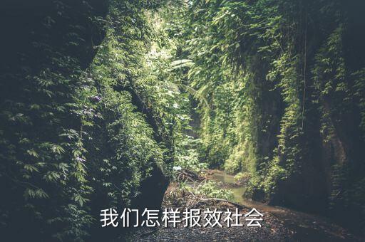 我們怎樣報(bào)效社會(huì)