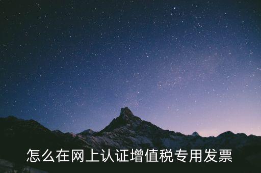 怎么在網(wǎng)上認(rèn)證增值稅專用發(fā)票