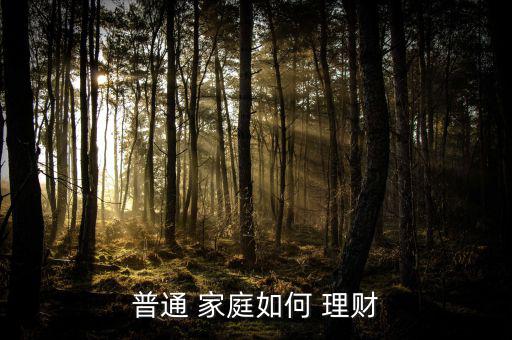 普通家庭怎么投資理財(cái),如何檢查家庭資產(chǎn)如何科學(xué)儲(chǔ)蓄