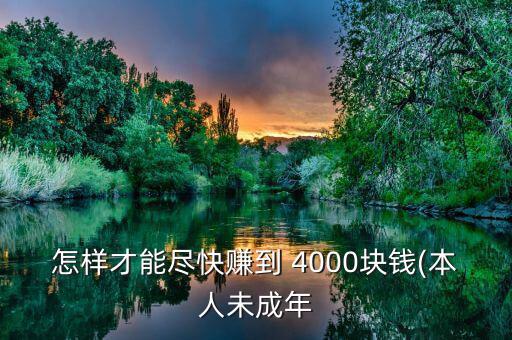 怎么在網(wǎng)絡(luò)賺4000塊,開(kāi)網(wǎng)店不容易賺到4000元