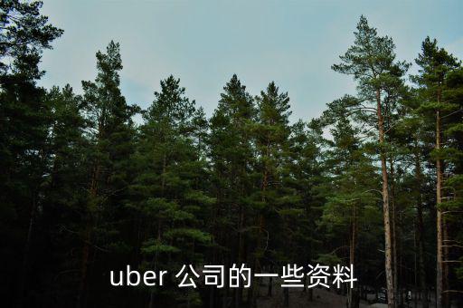  uber 公司的一些資料