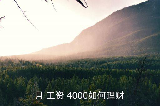 工資4000元怎么存,職場(chǎng)人士的理財(cái)攻略