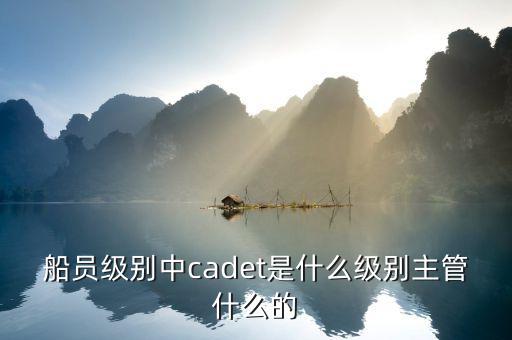 船員級(jí)別中cadet是什么級(jí)別主管什么的