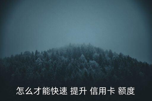 怎么提升信用卡額度快,怎么快速辦到第2信用卡-1/?