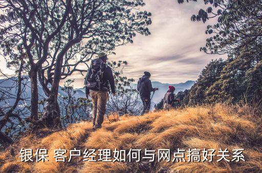  銀保 客戶經(jīng)理如何與網(wǎng)點搞好關系