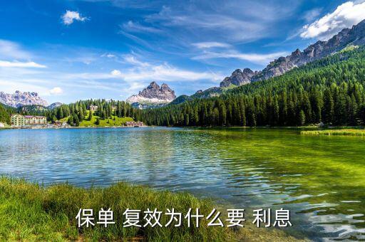 保單復(fù)效利息怎么算,保單復(fù)效:不會產(chǎn)生新保單但受影響