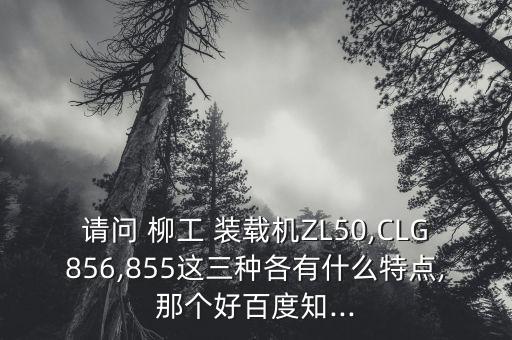 請問 柳工 裝載機ZL50,CLG856,855這三種各有什么特點,那個好百度知...