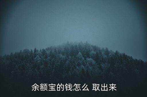  余額寶的錢(qián)怎么 取出來(lái)