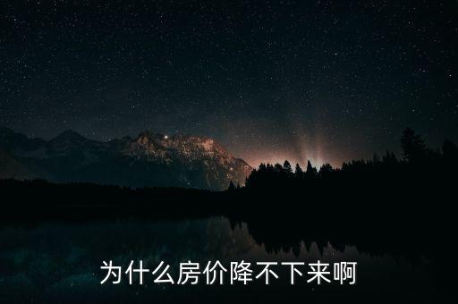 為什么房價(jià)降不下來啊