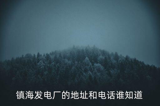 鎮(zhèn)海發(fā)電廠的地址和電話誰知道