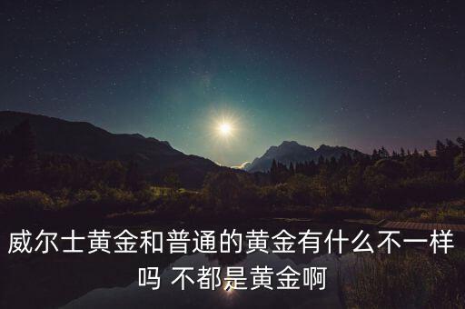 威爾士黃金為什么貴，為什么金子值錢呢