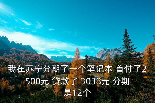 蘇寧三零分期什么意思，我在蘇寧分期了一個(gè)筆記本 首付了2500元 貸款了 3038元 分期是12個(gè)