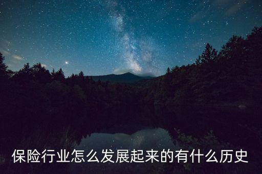 保險首先是從什么發(fā)展而來的，保險行業(yè)怎么發(fā)展起來的有什么歷史