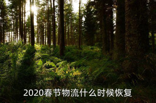 2020春節(jié)物流什么時候恢復